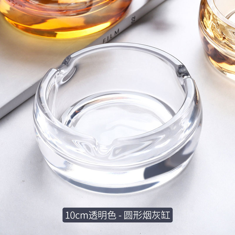 家用欧式烟灰缸 10厘米透明款(起订量:20)高清大图