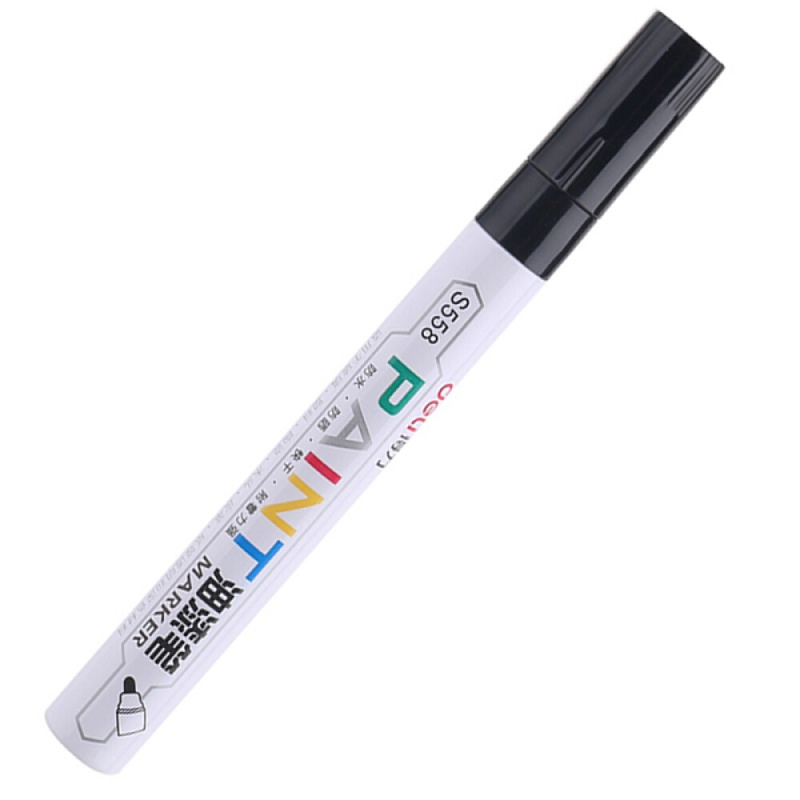 得力(deli)油漆笔油性记号笔3.0mm 12支/盒 (购买备注颜色) 白色