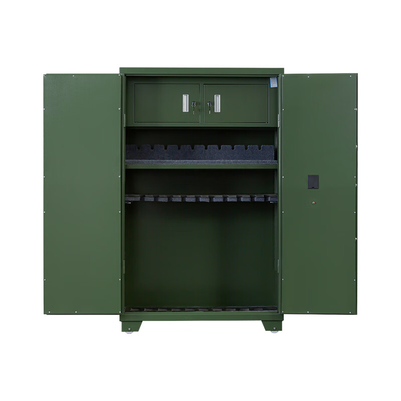 汇云星枪柜加厚钢制枪弹存放柜密码锁管制器械保管柜军绿色枪柜24把长支+12把短支1100*500*1500mm高清大图