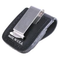 专柜正品 ZIPPO皮套 纯牛皮黑色钢夹 LPCBK