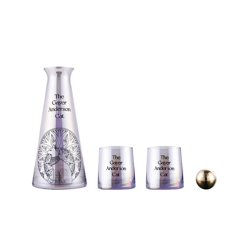 大英博物馆盖亚·安德森猫系列一壶两杯电镀冷水杯 壶1250ml 杯270ml