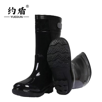 约盾 9808高筒国铁定制加厚一体成型三防纯棉内里男女同款工作雨鞋雨靴（36-45码）/双