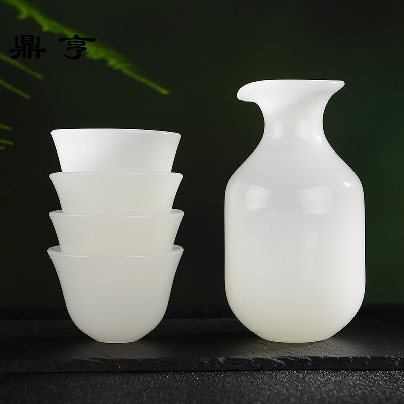 鼎亨琉璃玉仿玉分酒器小酒杯套装酒壶古典烈酒杯清酒中式酒具家用
