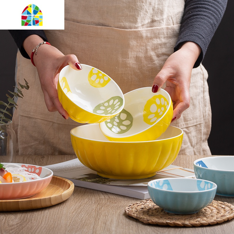 碗碟套装家用日式陶瓷碗餐具北欧饭碗盘景德镇釉下碗盘去