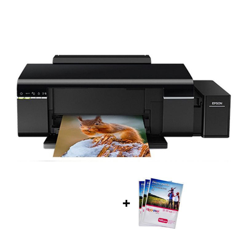 爱普生(EPSON) 墨仓式L805 景点专用 无线照片打印机 彩色相片6色喷墨打印机墨仓式替代L810 R330 套餐五
