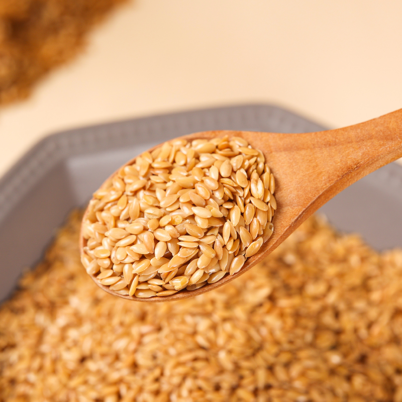 品冠膳食加拿大进口金色亚麻籽1kg籽仁无杂质籽仁无杂质胡麻籽五谷