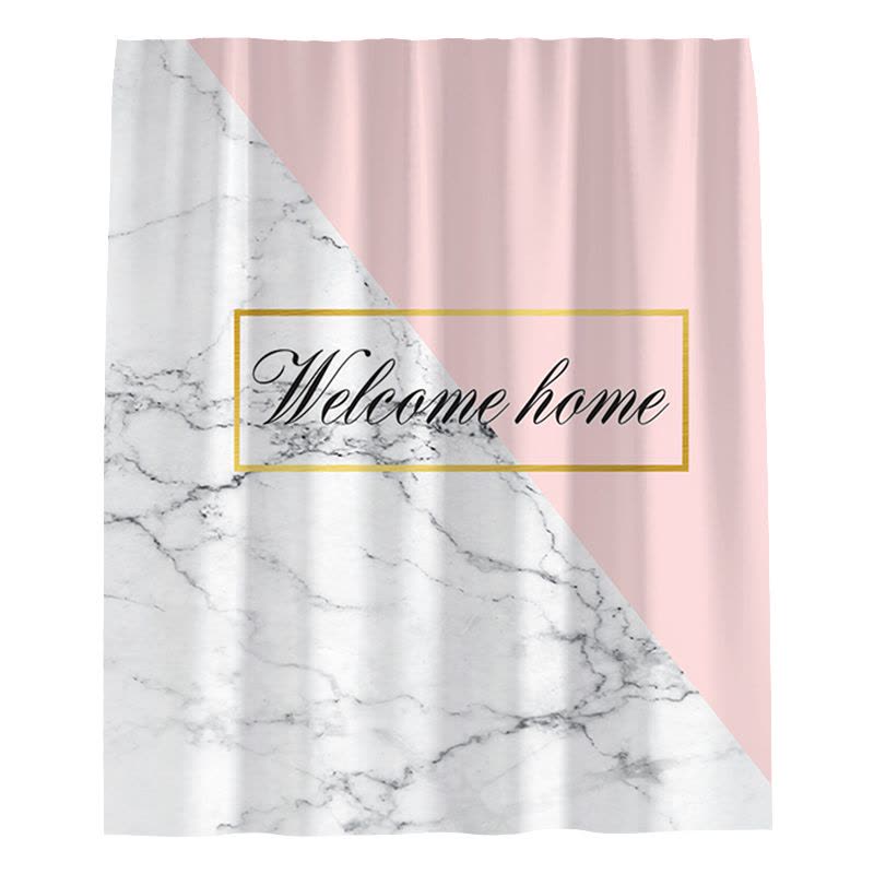 北欧ins浴帘浴室防水布加厚防霉浴室卫生间洗澡间干湿分离隔断帘图片