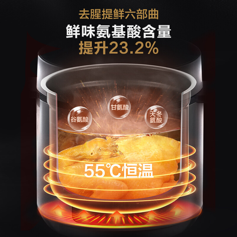 美的(Midea)提鲜系列 深汤 智能电压力锅5L 家用多功能 不粘双胆 高压快煮 高压锅MY-E523