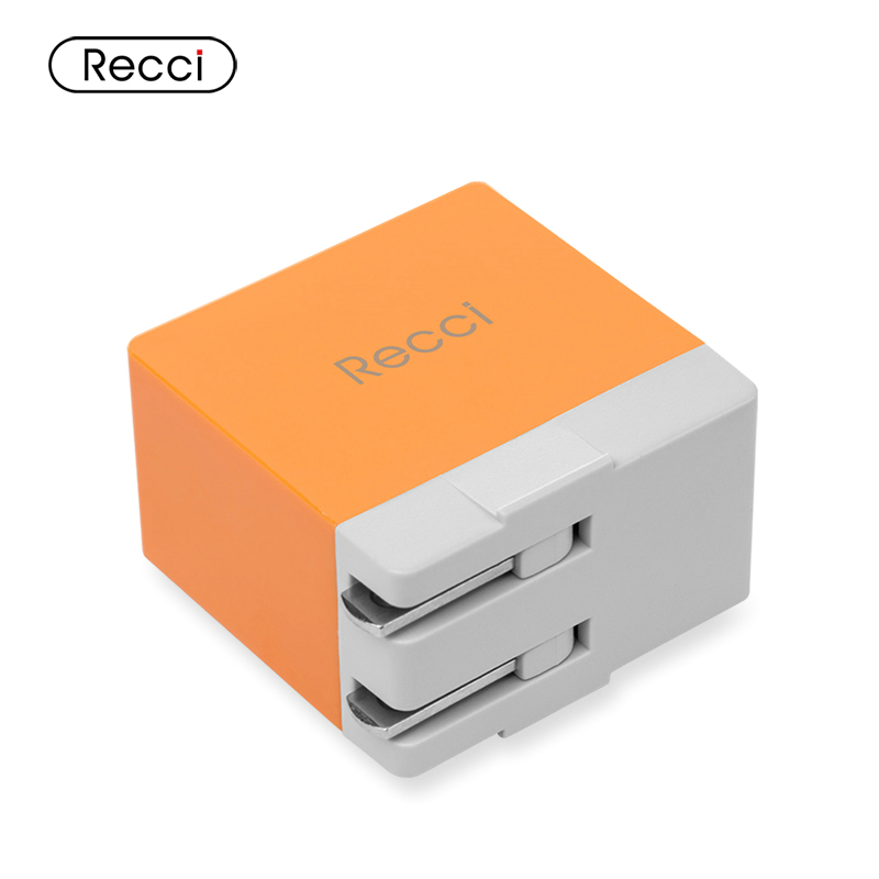 锐思Recci 魔方充电器夜充4U插座手机USB一拖四快充插头 RUC-A3