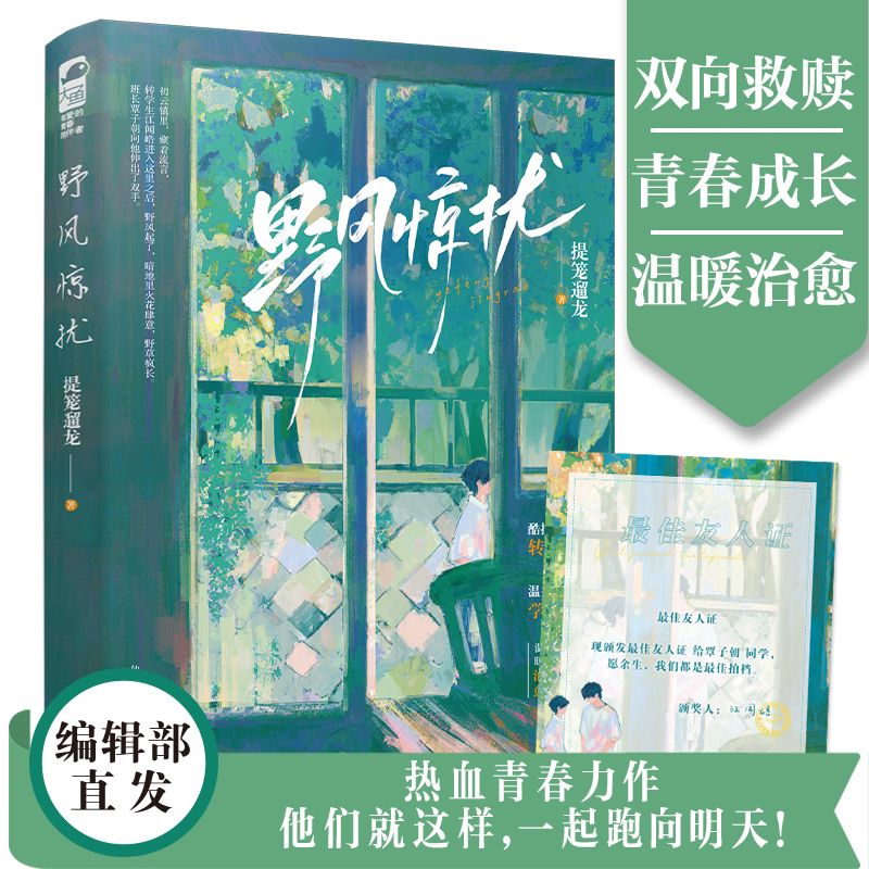 双册印特签+随书赠品 [正版]双册印特签 潮热夏季/野风惊扰 提笼遛龙 青春文学校园爱情双男主成长治愈励志纯爱言情小说高清大图