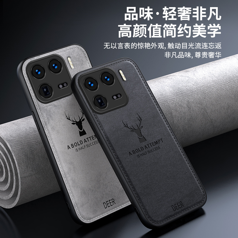 可波磨砂布纹防摔小米15手机壳磨砂手感小米15pro手机壳镜头全包边超薄保护壳防摔壳