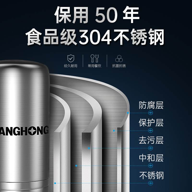 长虹(CHANGHONG)龙头净水器自营台上式厨房净水水龙家用过滤器直饮净水机厨房净化器滤水器CLT-005(1机6芯)