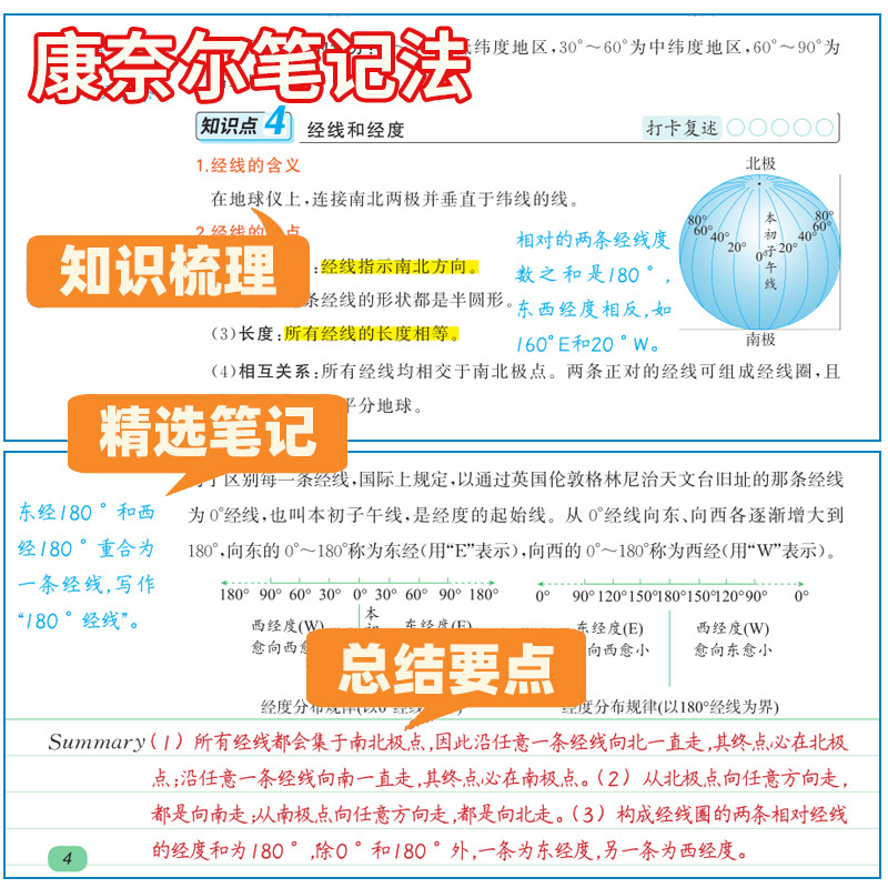 初中物理 初中通用 [正版]初中基础知识手册与中考易错题语文数学英语物理化学生物政治历史地理全套人教小四门知识点七八九年
