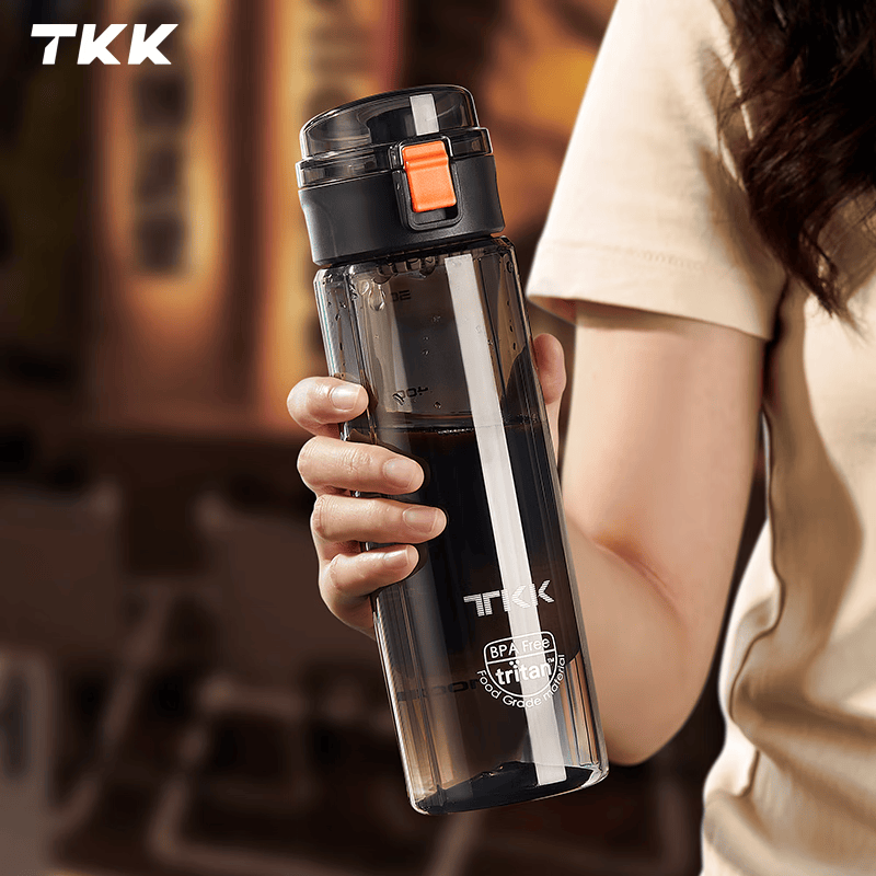 TKK水杯学生上学专用耐高温tritan运动水壶儿童弹盖直饮杯子男士茶杯