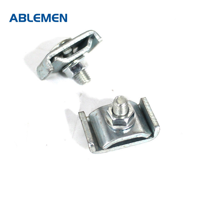 ABLEMEN 网格桥架配件 镀锌不锈钢卡扣 钢网桥架锁扣连接扣 15个起订