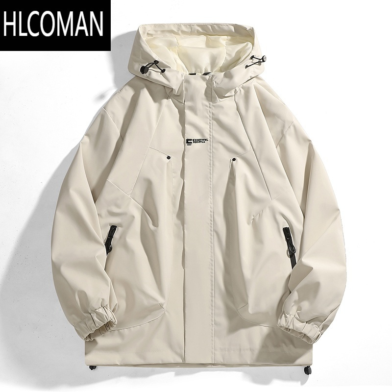 HLCOMAN外套男款2024新款潮牌男装工装痞帅夹克男生户外登山服