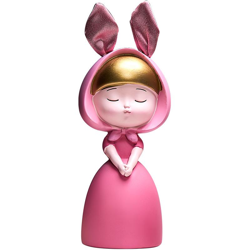 北欧轻奢创意可爱少女摆件简约家居卧室装饰品桌面小清新陶瓷摆设