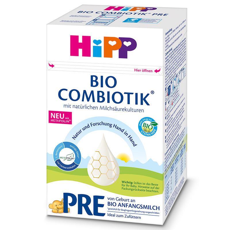 [保税区包税邮新日期]德国原装进口喜宝(hipp) pre段添加益生菌婴幼儿奶粉600g每盒适合0-3月宝宝