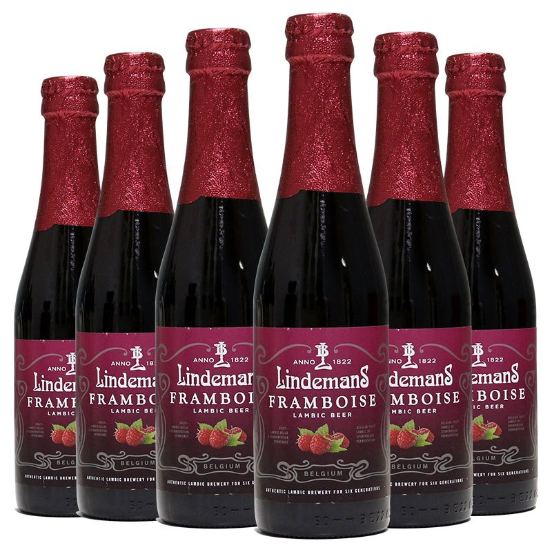 比利时进口 精酿啤酒 Lindemans 林德曼山莓啤酒250ml*6瓶
