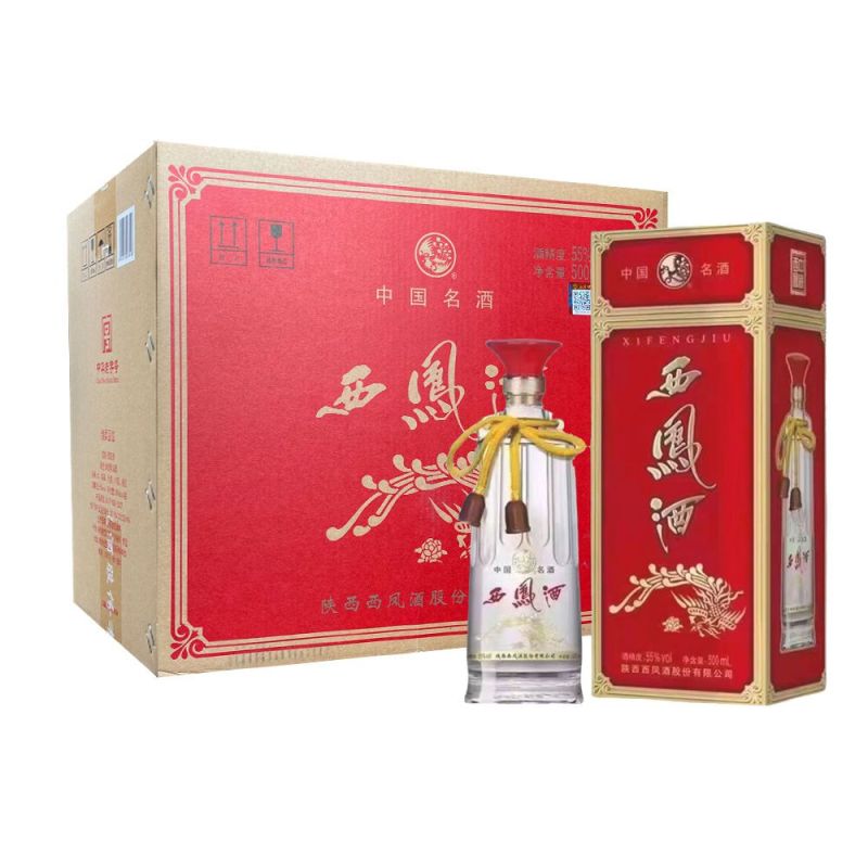 陕西双耳西凤酒绵柔品位55度500ml6瓶凤香型白酒
