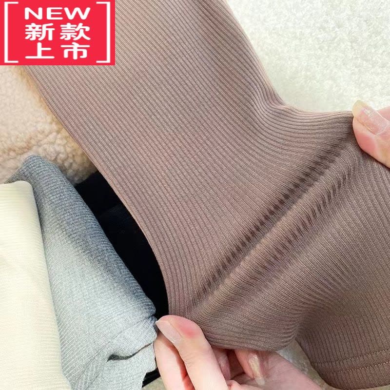 可莉允tangyuan妈儿童复合一体牛奶蛋白绒打底裤女童加绒小狗修身保暖童保暖裤图片