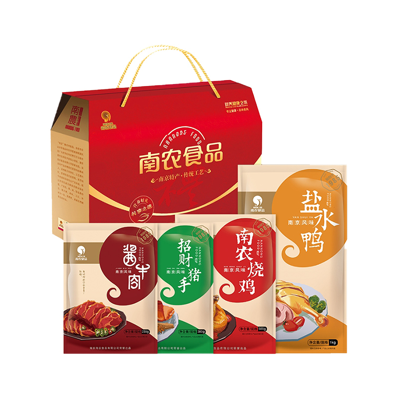 南农 南京特产酱卤味熟食拆开即食真空包装 四件套组合