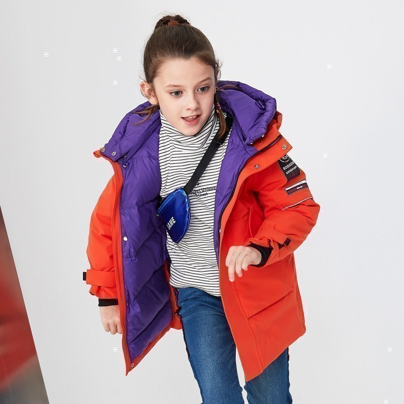 波司登童装男女童儿童中长户外时尚休闲羽绒服t90142113