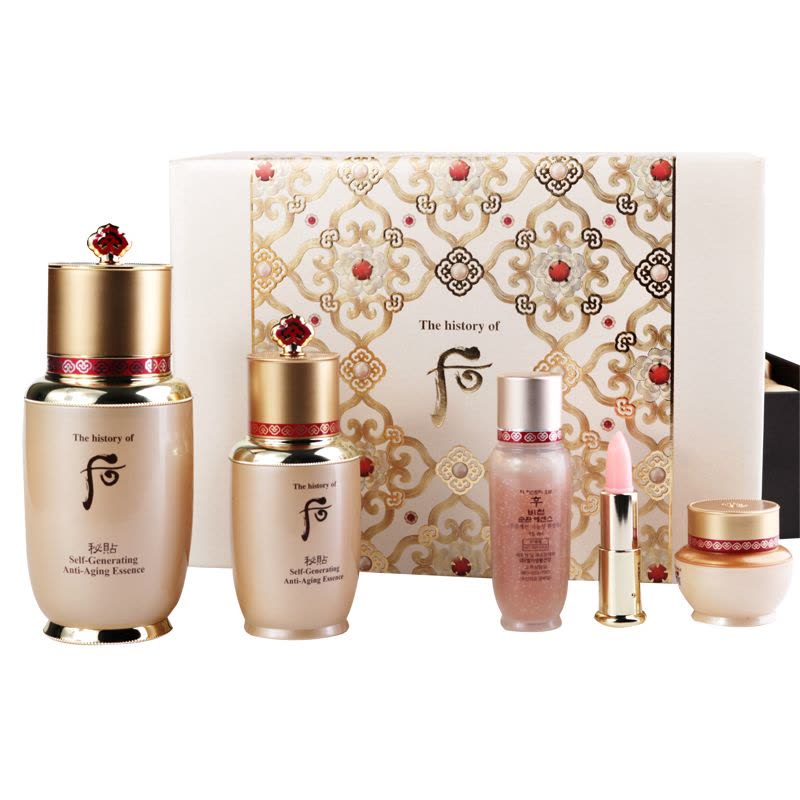 Whoo 韩国后秘贴精华套盒护肤套装 补水保湿修复损伤暗沉淡化细纹干纹法令纹精华套装图片