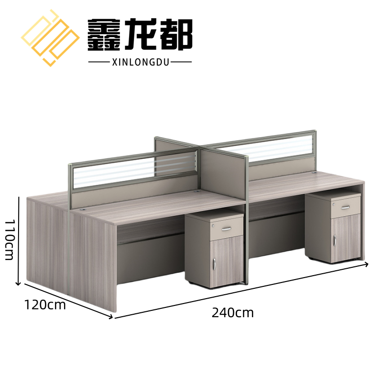 鑫龙都员工桌单人位张高清大图