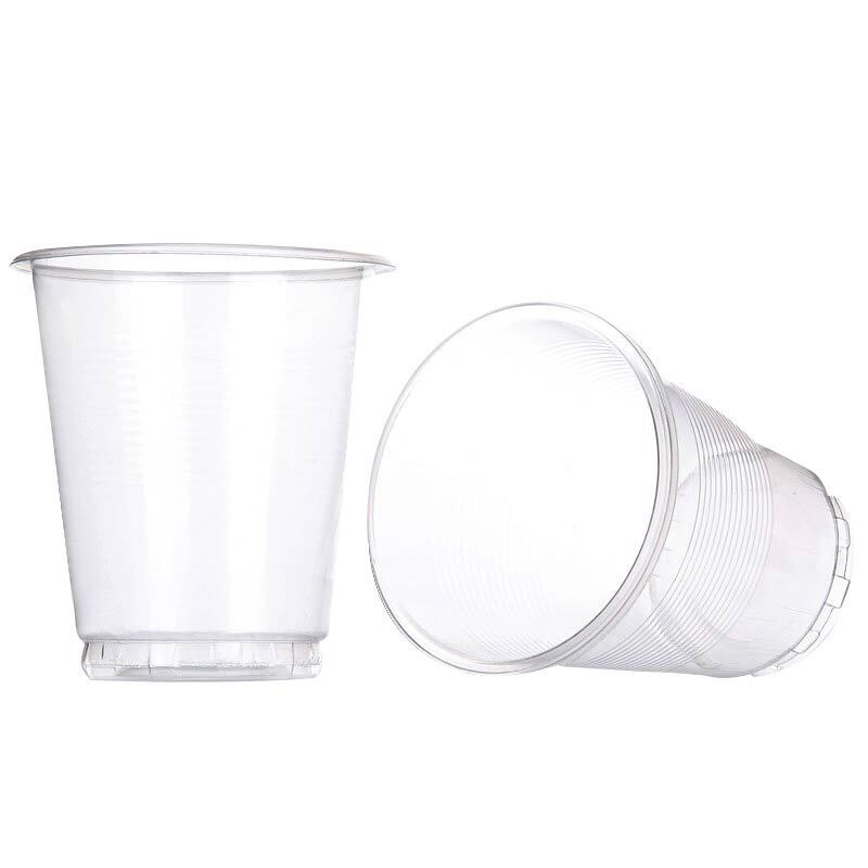 宜洁透明增厚全新pp酷杯一次性办公家用塑料杯子水杯 60只装*2组