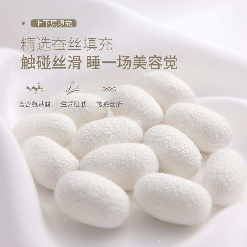 家柏饰(CORATED)蚕丝双丝枕芯全棉单双枕头床上用品艾丽莎蚕丝双丝枕Y高清大图