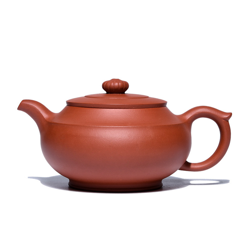 金玉紫砂茶壶-菱韵