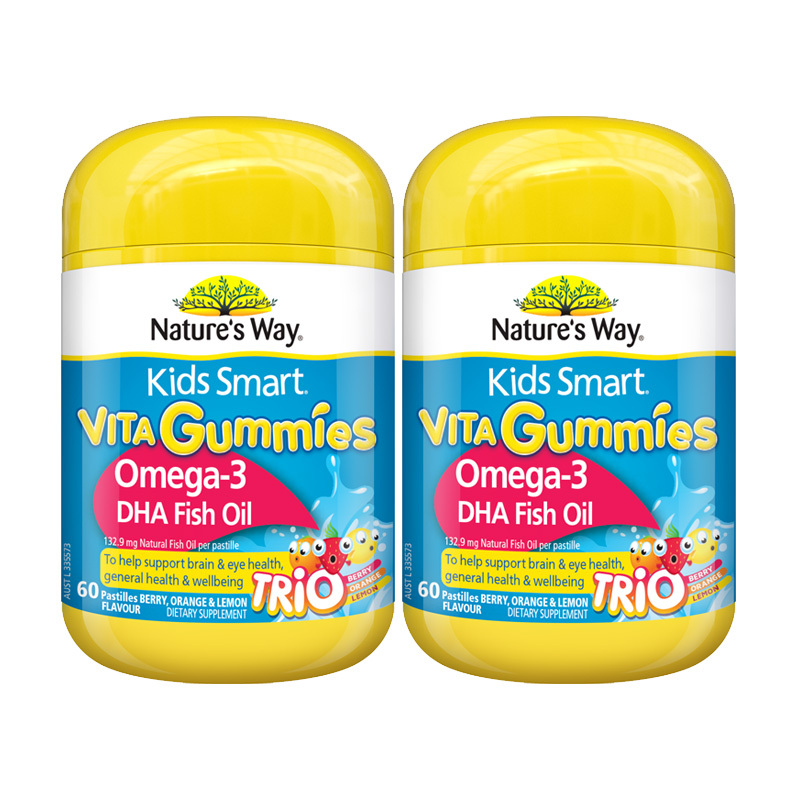 2件装|Nature's way 佳思敏 儿童鱼油 软糖 60粒/瓶