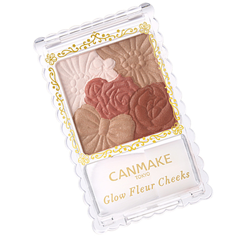 CANMAKE井田 花瓣雕刻五色腮红#10陶砖红色 6g高清大图