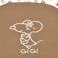 吉吉（GiGi）汽车头枕护颈枕 GT-W003太空记忆棉行车靠枕 卡通杏+白