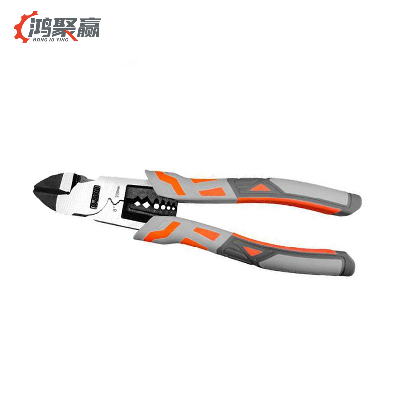 鸿聚赢 斜嘴钳 8“ 灰橙色 把高清大图