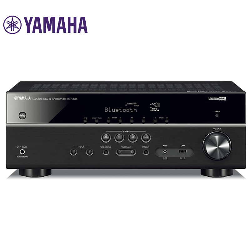 雅马哈(YAMAHA)RX-V385 功放家庭影院用5.1声道 功放机4K超高清蓝牙 黑色高清大图