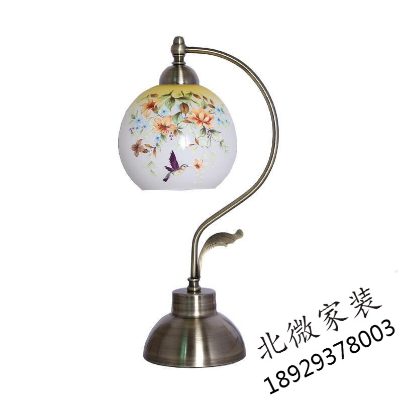苏宁优惠购 欧式复古怀旧台灯美式乡村温馨卧室床头灯简约现代触摸调光书房灯T
