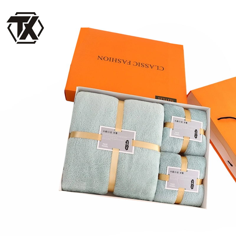 铁迅 毛巾浴巾三件套礼盒 I176 套高清大图