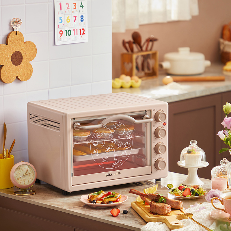 小熊(Bear)电烤箱多功能家用迷你小型烤箱独立控温20L烘烤蛋糕烤炉 上下独立温控 烘焙神器 DKX-C20G2高清大图