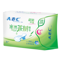 ABC夜用卫生巾 纤薄网感棉柔280mm*8片 (含澳洲茶树精华)N82