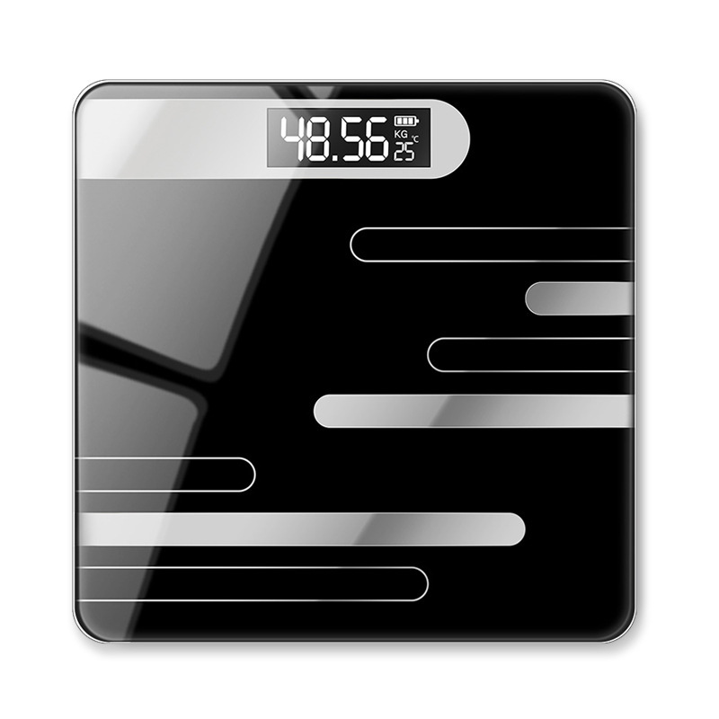 京州家用智能电子秤玻璃体重秤成人人体秤称重计跨境-汉堡熊26*26CM usb款 360°全包泡沫保护高清大图