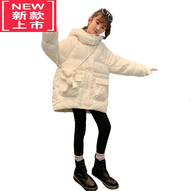 可莉允女童冬季羽绒棉服2022新款冬装洋气儿童棉袄外套秋冬款女大童棉衣
