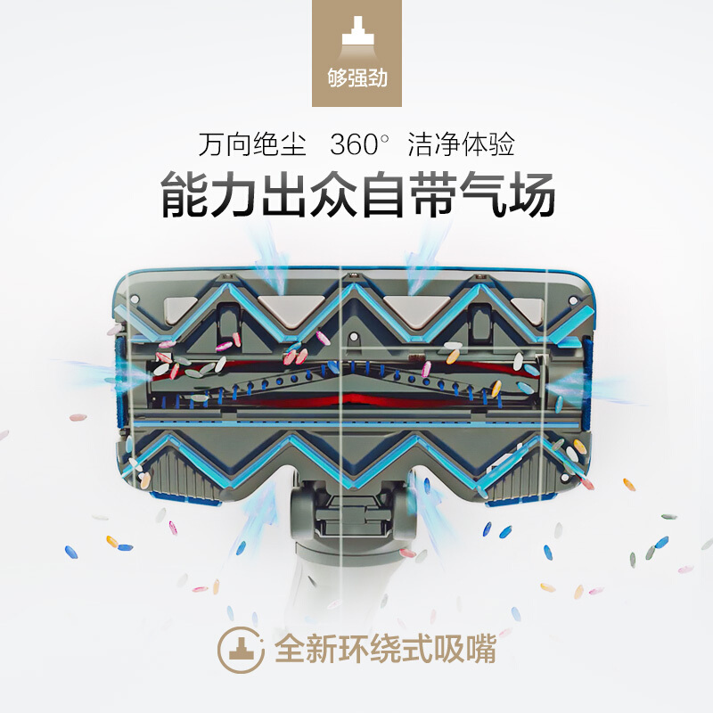 飞利浦(PHILIPS)S系列手持立式无线吸尘器除螨功能家用充电式持久电力强劲风量吸尘器FC6822