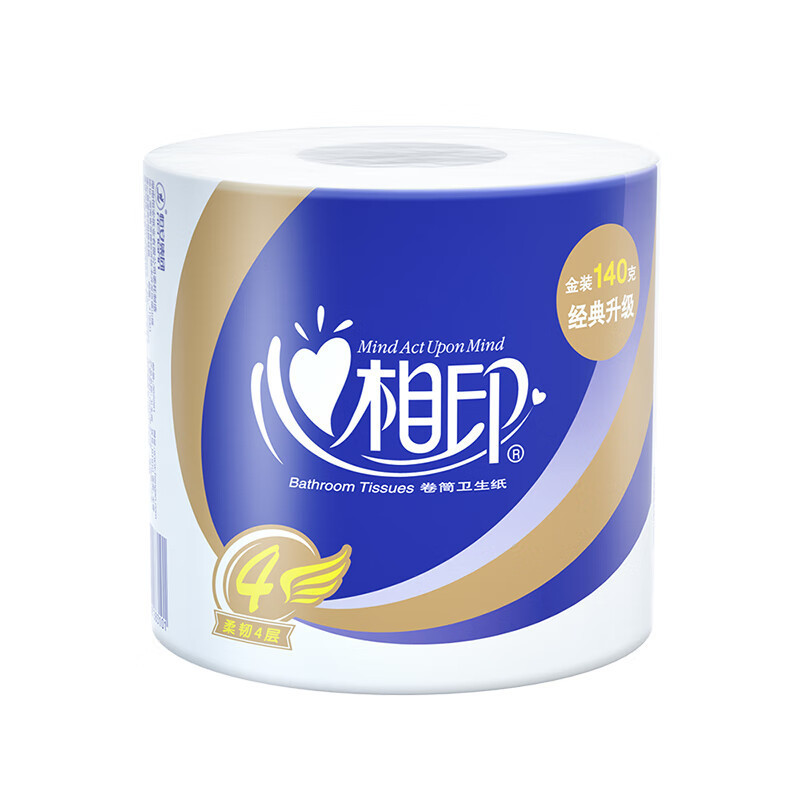 心相印卷筒纸卫生纸4层140克10粒家庭装BT910(提装,单位:提) 10卷*1提高清大图