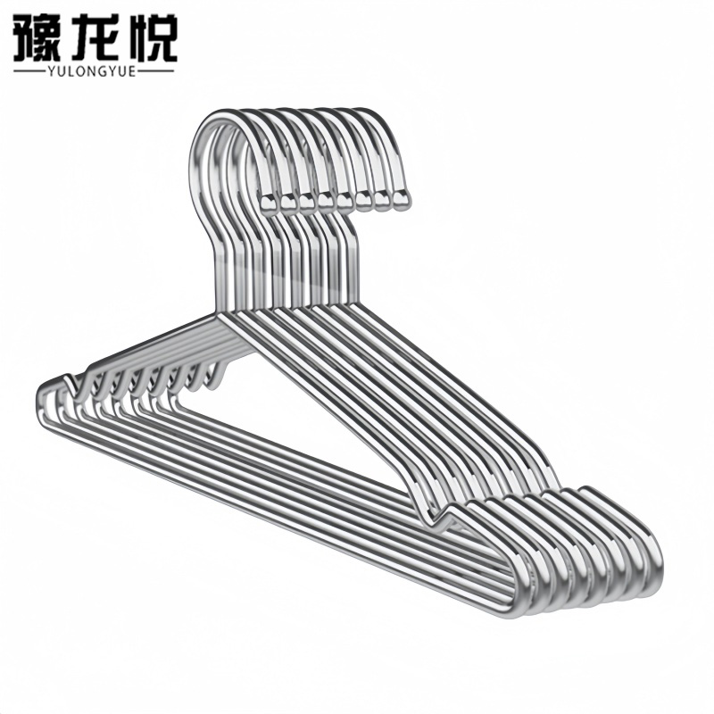 豫龙悦不锈钢衣架 不锈钢衣架50cm20个/组