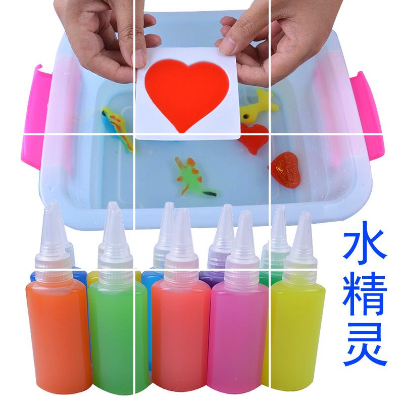 材料精灵宝宝玩具手工神奇水海洋宝宝魔幻水手工制作diy水晶 8色装水精灵高清大图