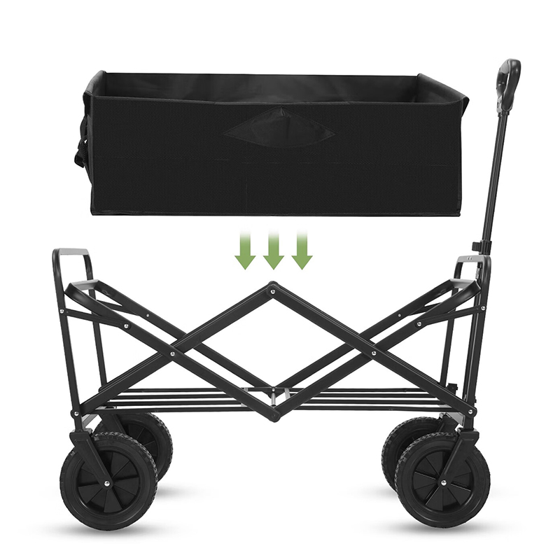 稳帆甄选 户外折叠实心轮露营工具车 5寸/个高清大图