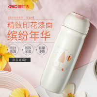 爱仕达ASD 304不锈钢保温杯 经典简约泡茶杯 可爱创意男女直身保温水杯 RWS38B1WG-JW 380ml