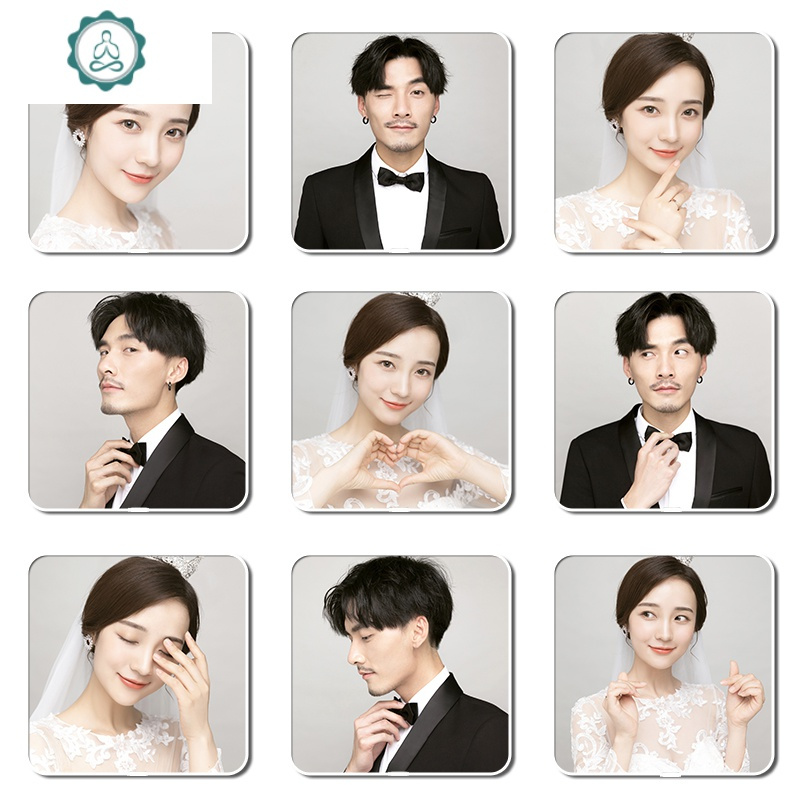 简约九宫格照片墙客厅创意实木挂墙洗相片加相框相片架